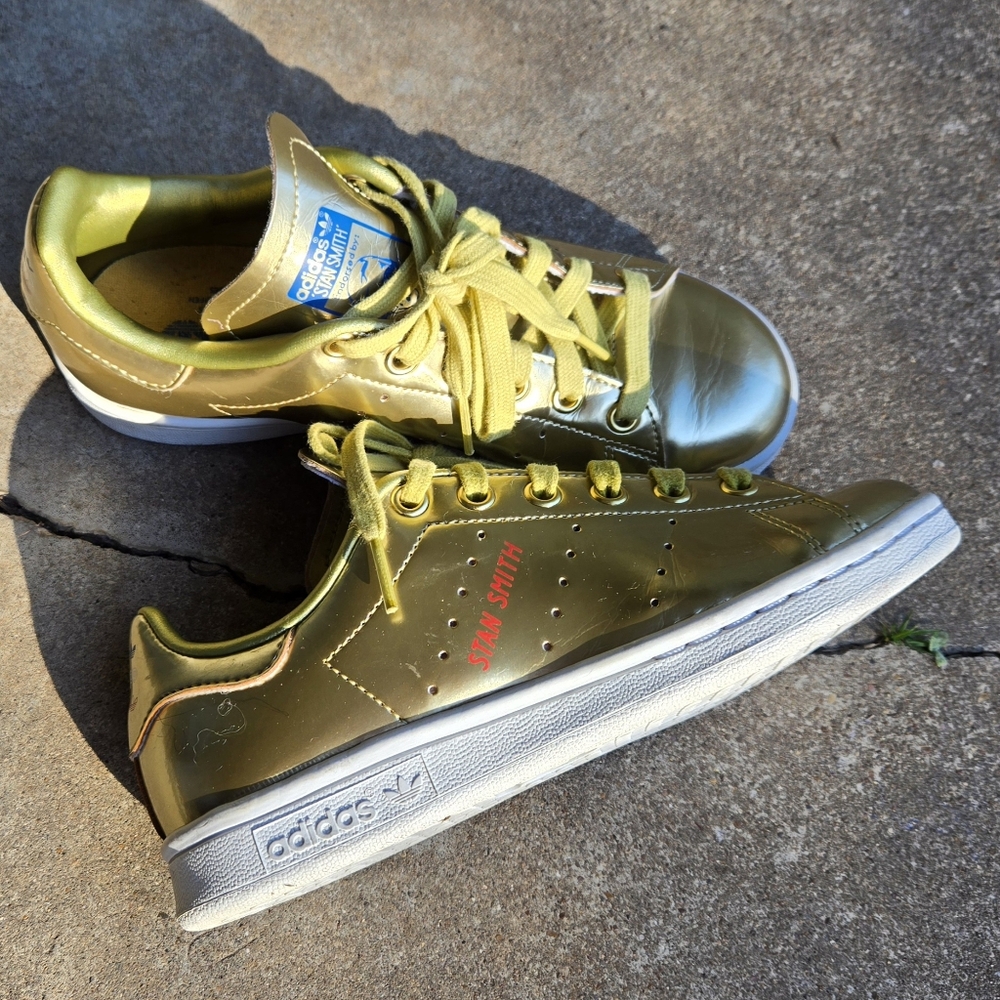 Adidas Stan Smith SZ 3.5 METALLIC GOLD